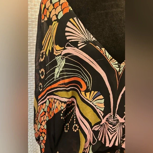 Free People “Beneath the Sea” Batman Wing Top Blouse - Picture 5 of 16